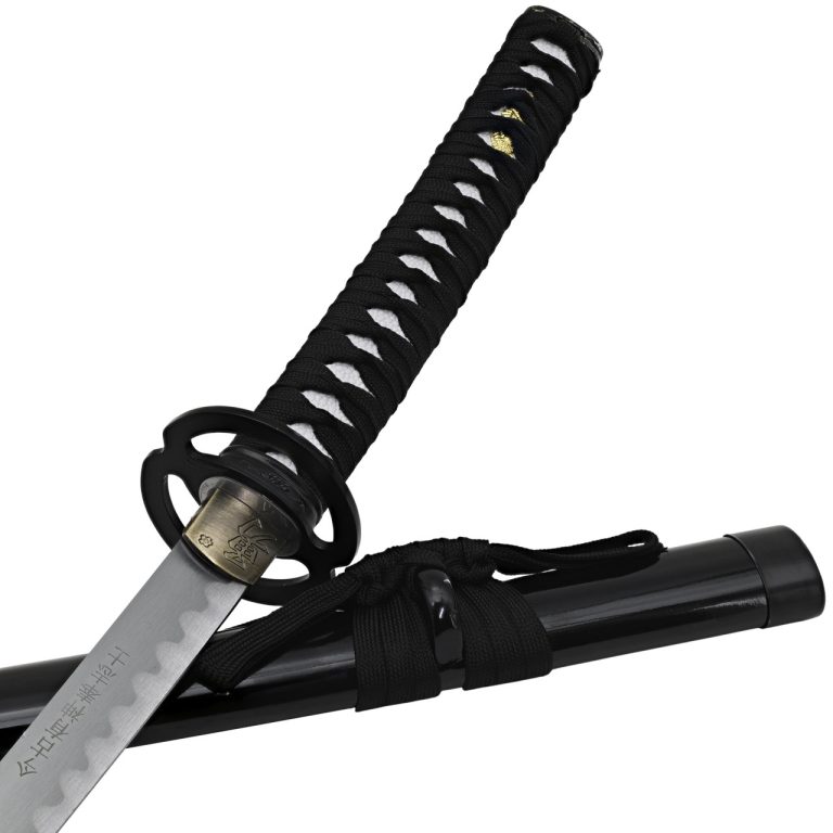 Carbon Steel Sword with Matte Black Scabbard
