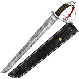 Damascus Steel NCO Marine Sword Replica with Sheath