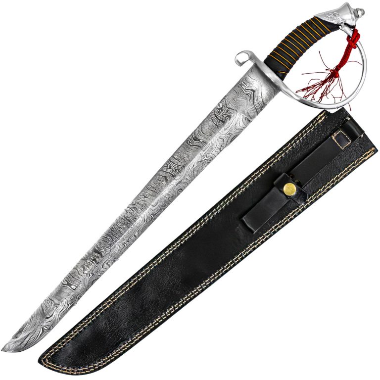 Damascus Steel NCO Marine Sword Replica with Sheath