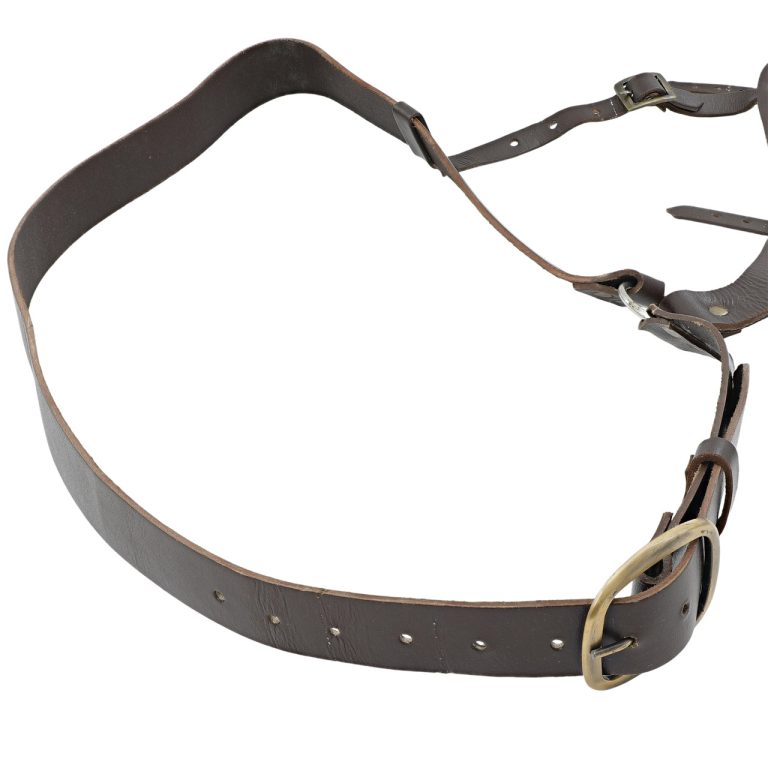 Leather Adjustable Rapier Frog Belt with Steel Buckle