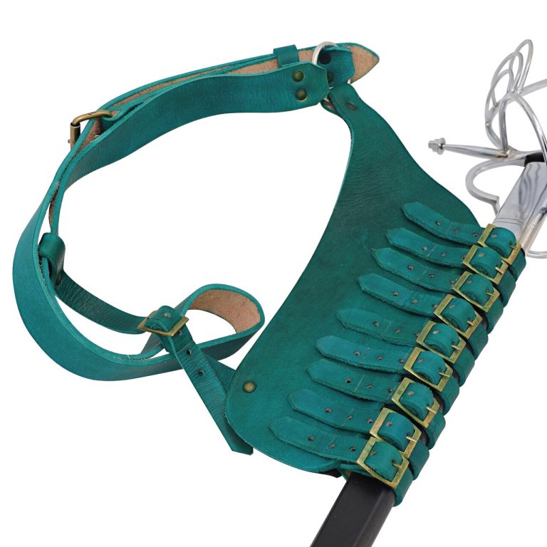 Leather Rapier Frog Belt with Steel Buckle