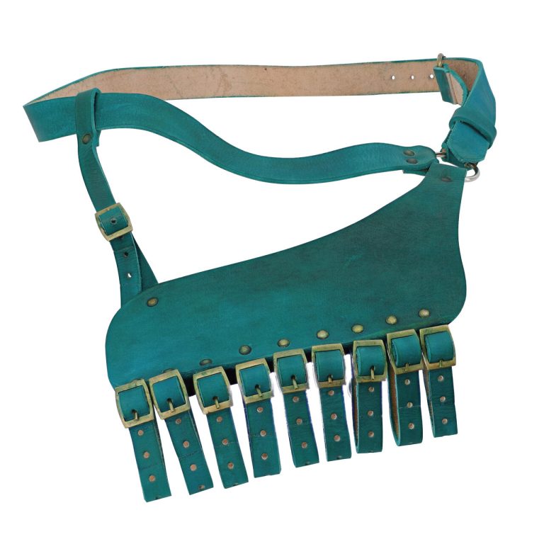 Leather Rapier Frog Belt with Steel Buckle