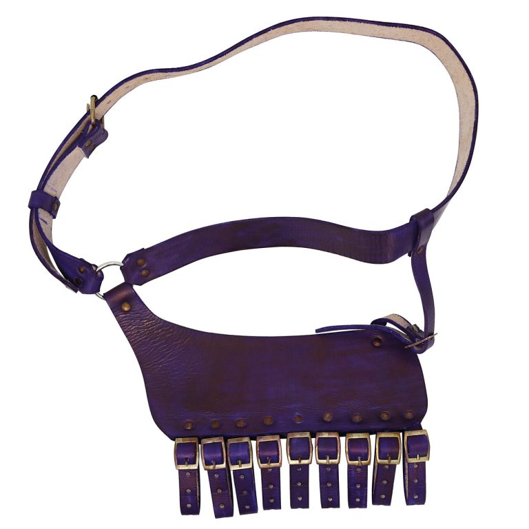 Leather Adjustable Rapier Frog Belt with Steel Buckle