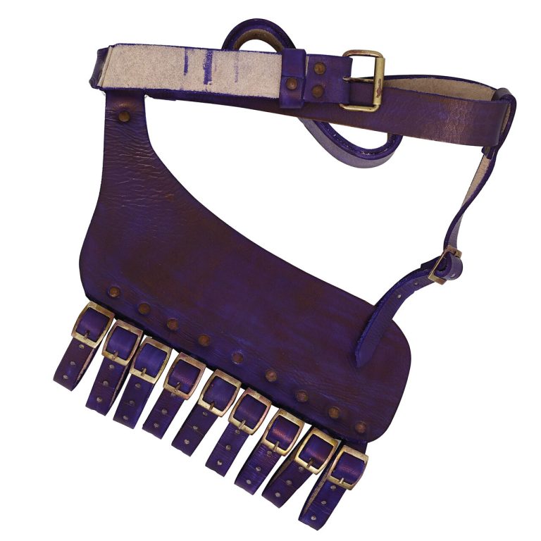 Leather Adjustable Rapier Frog Belt with Steel Buckle