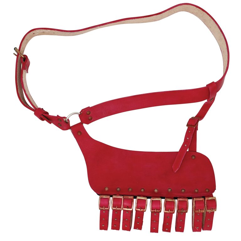 Leather Adjustable Rapier Frog Belt with Steel Buckle