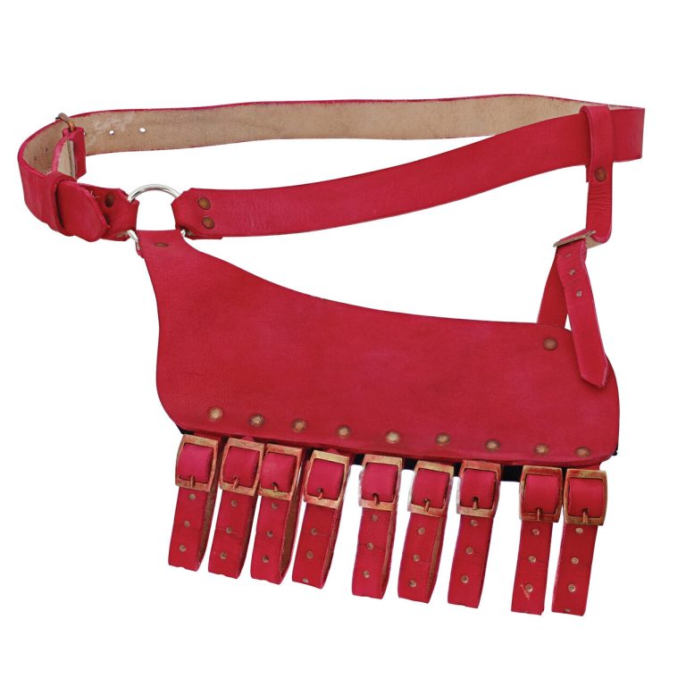 Leather Adjustable Rapier Frog Belt with Steel Buckle