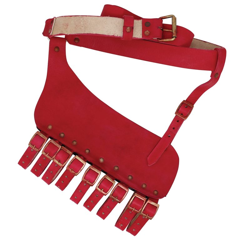 Leather Adjustable Rapier Frog Belt with Steel Buckle