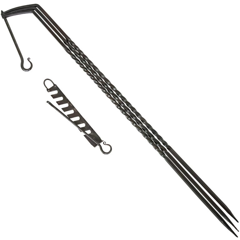 Forged Iron Tripod with Adjustable Pot Hook