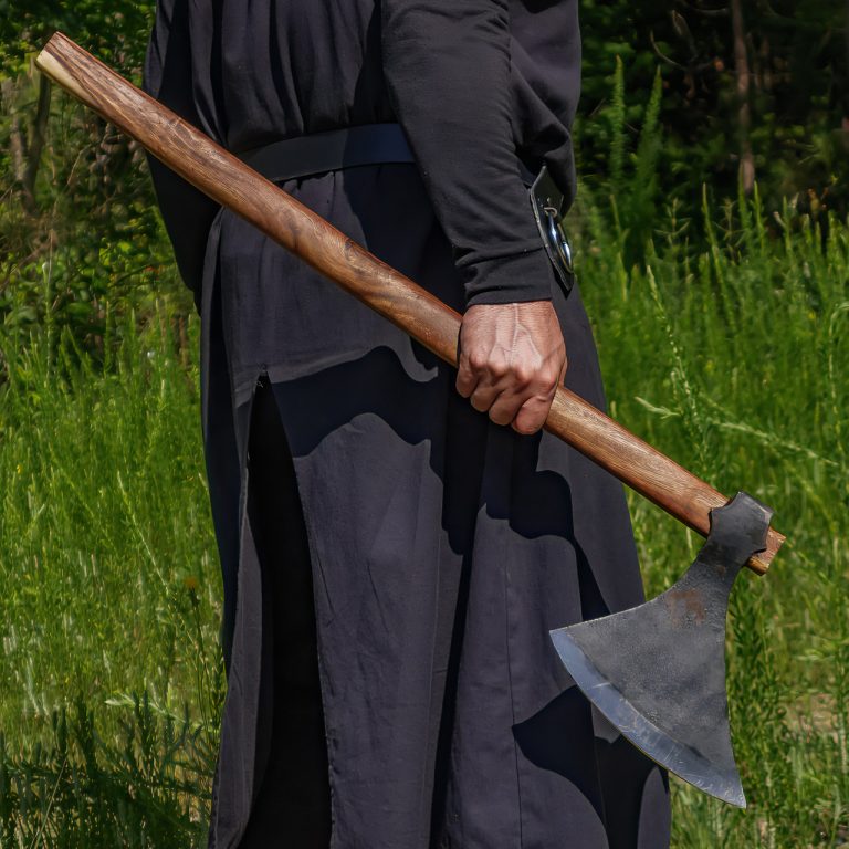 Hand Forged Viking Reenactment Functional Axe