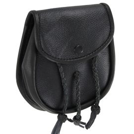 Leather Day Sporran Pouch in Scottish Gaelic Style