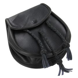 Leather Day Sporran Pouch in Scottish Gaelic Style