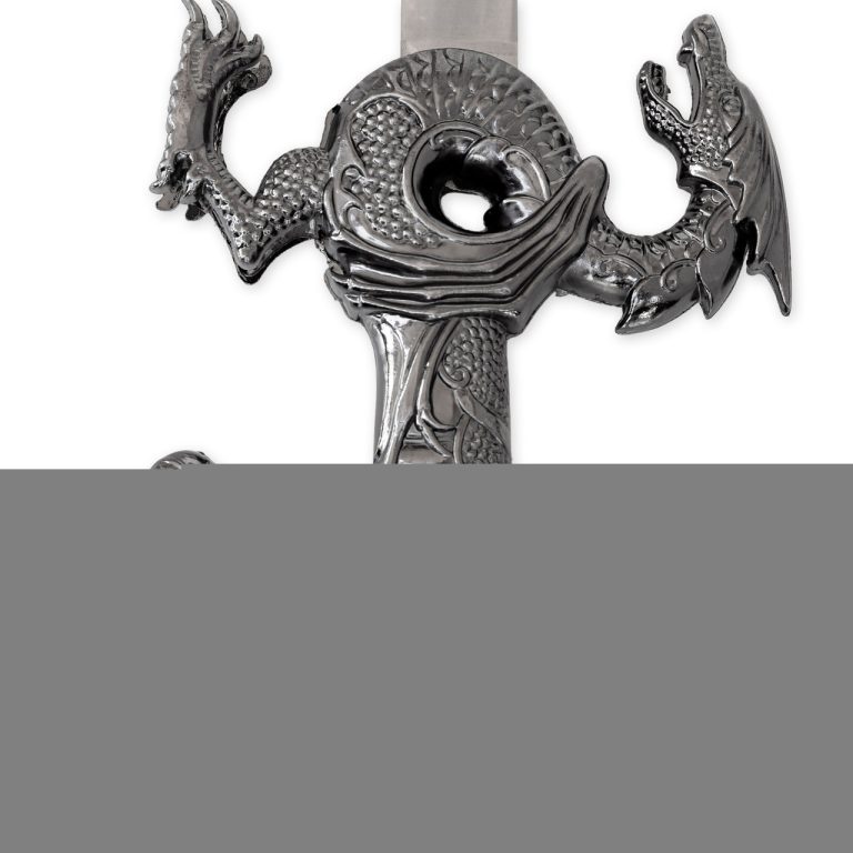 Dragon Serpent Silver Ceremonial Saber with Scabbard