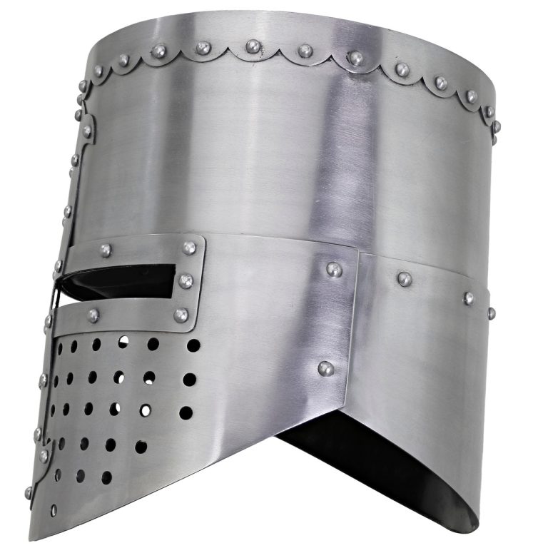 Forged Carbon Steel 18G Templar Knight Helmet