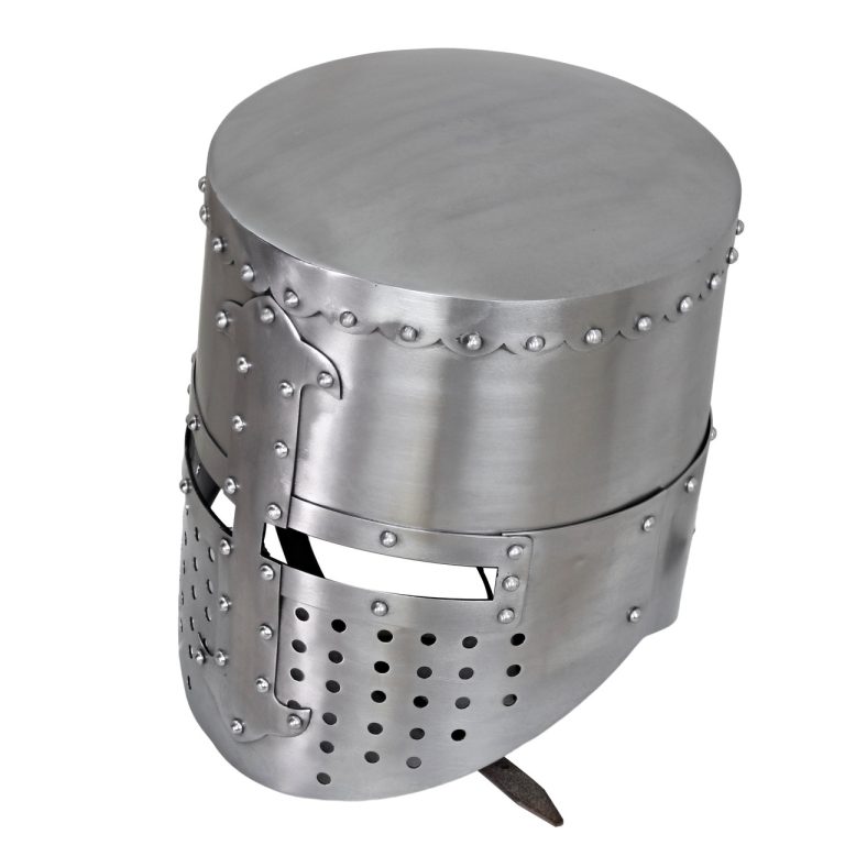 Forged Carbon Steel 18G Templar Knight Helmet