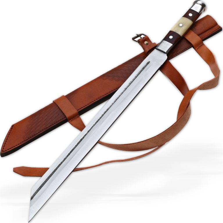 Full Tang Viking Seax Sword with Curved Blade