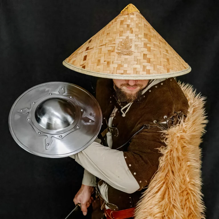 16G Steel Medieval Buckler Shield with Grip