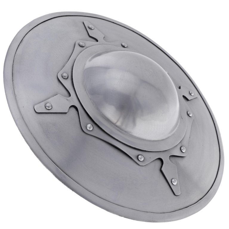 16G Steel Medieval Buckler Shield with Grip