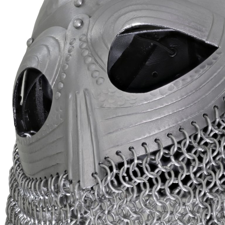 Forged Steel Viking Vendel Helm with Chainmail