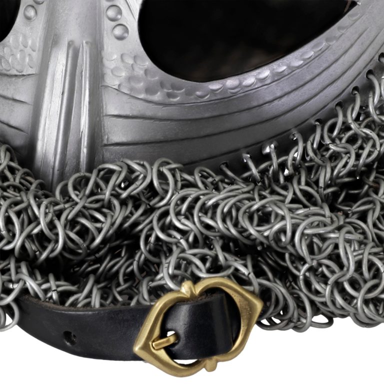 Forged Steel Viking Vendel Helm with Chainmail