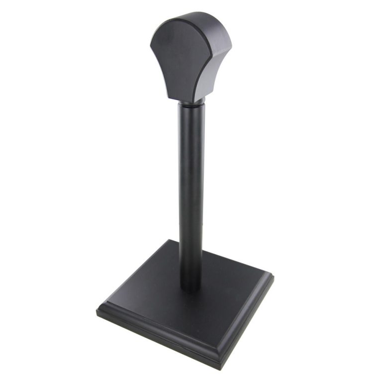 Black Satin Wooden Helmet Display Stand