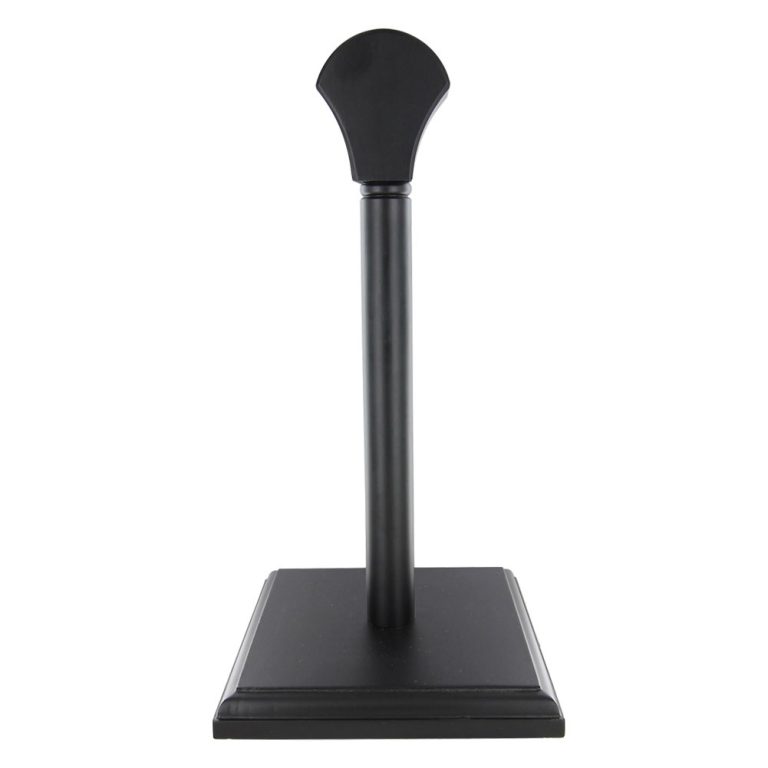 Black Satin Wooden Helmet Display Stand