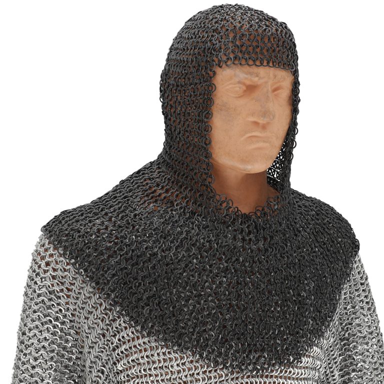 Riveted Steel Chainmail Coif Armor