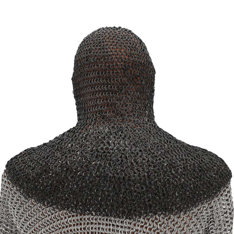 Riveted Steel Chainmail Coif Armor