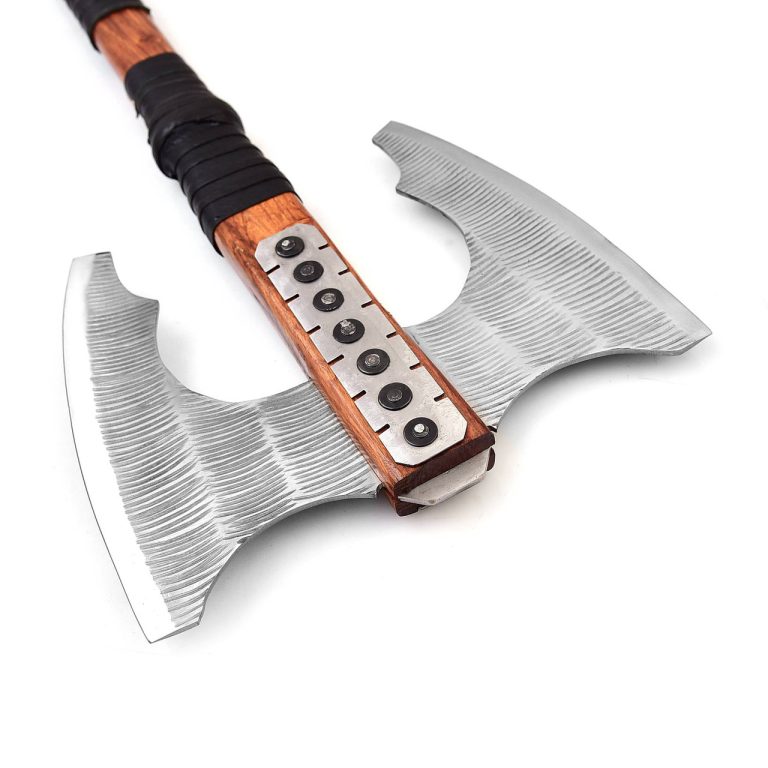 Double Bladed Viking Battle Axe in Carbon Steel