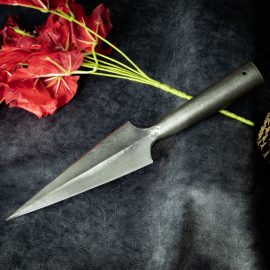 Hand Forged Spartan Spearhead with Textured Design