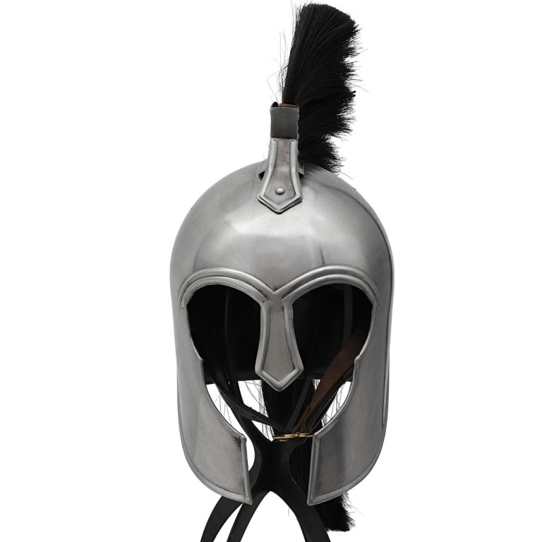 Spartan Troy Helmet with Leather Liner and Plume