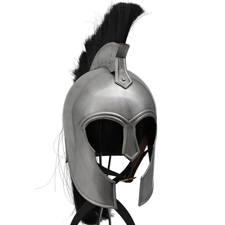 Spartan Troy Helmet with Leather Liner and Plume