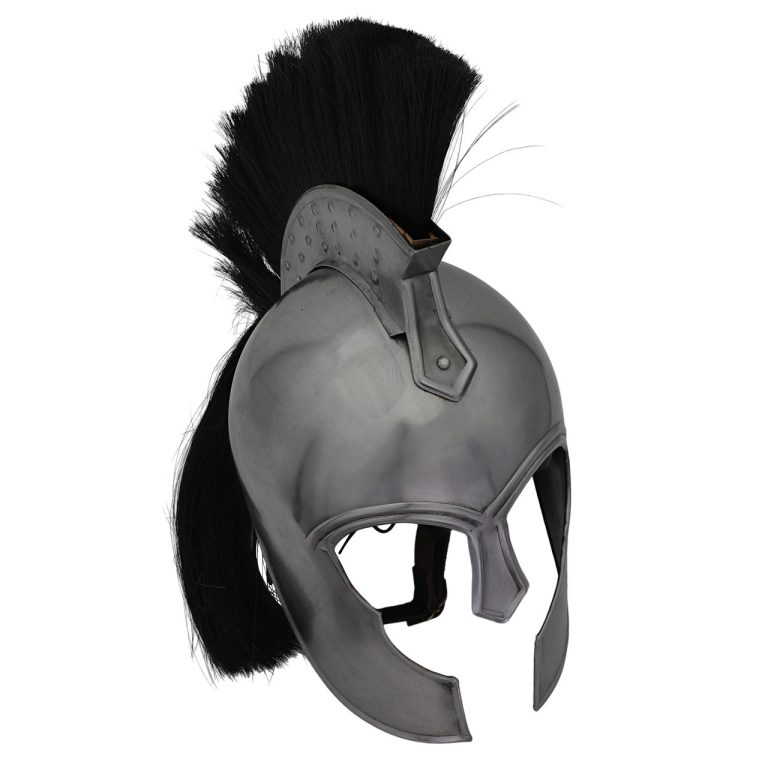 Spartan Troy Helmet with Leather Liner and Plume