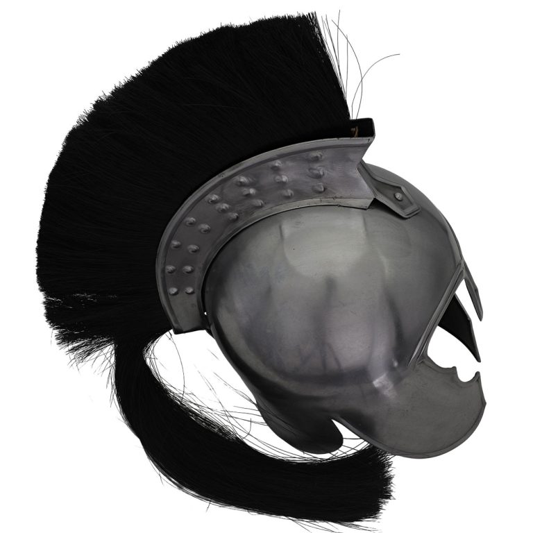 Spartan Troy Helmet with Leather Liner and Plume