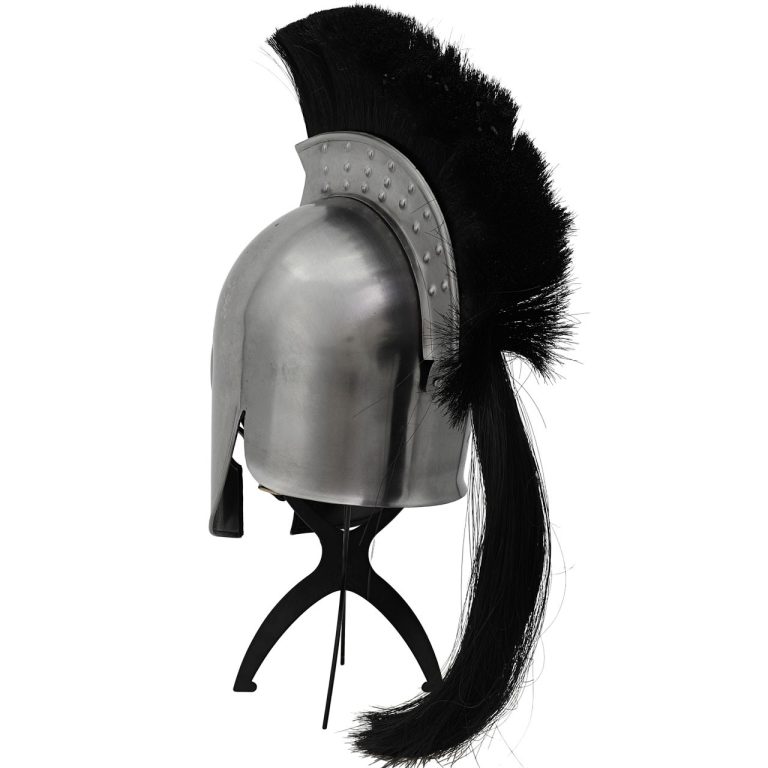 Spartan Troy Helmet with Leather Liner and Plume