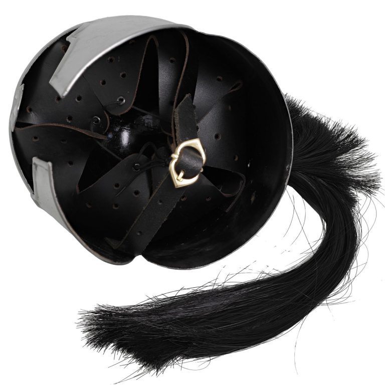 Spartan Troy Helmet with Leather Liner and Plume
