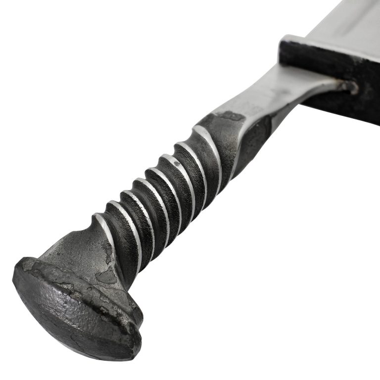 Hand Forged Railroad Spike Knife with Leather Sheath