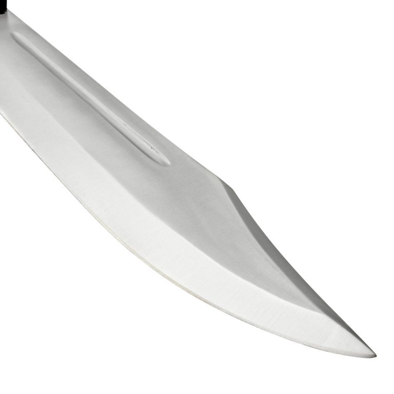 Hand Forged Railroad Spike Knife with Leather Sheath