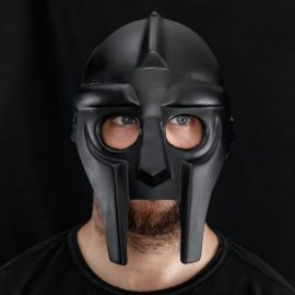 Black Steel Rapper Mask Inspired by MF Doom
