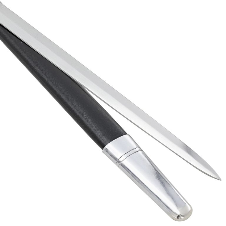 Swept Hilt Rapier with Polished Nickel Silver Fittings