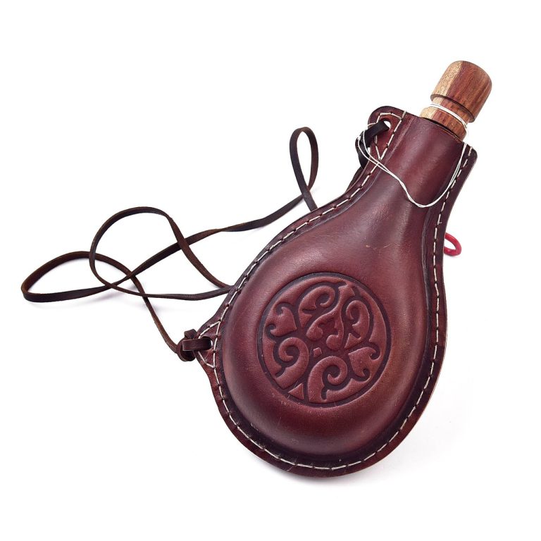 Celtic Emblem Leather Water Bottle 36oz