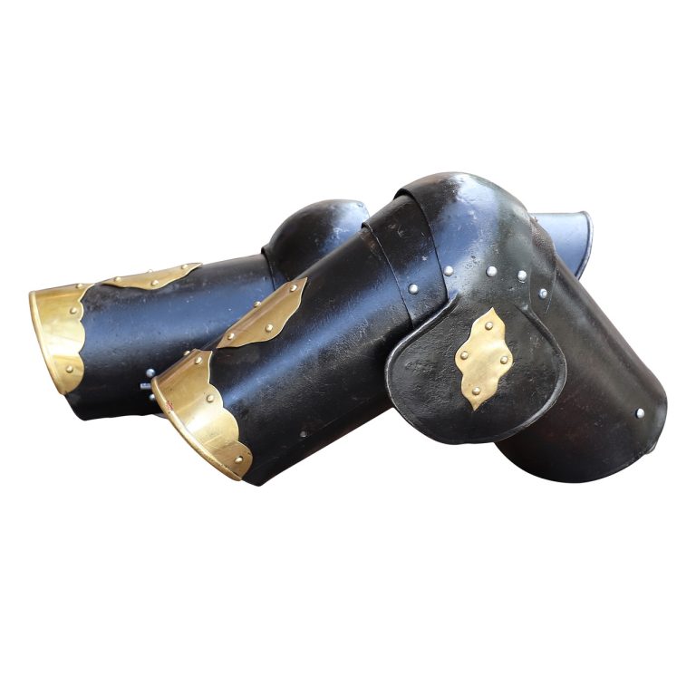 Functional Medieval Black Knight Arm Bracers