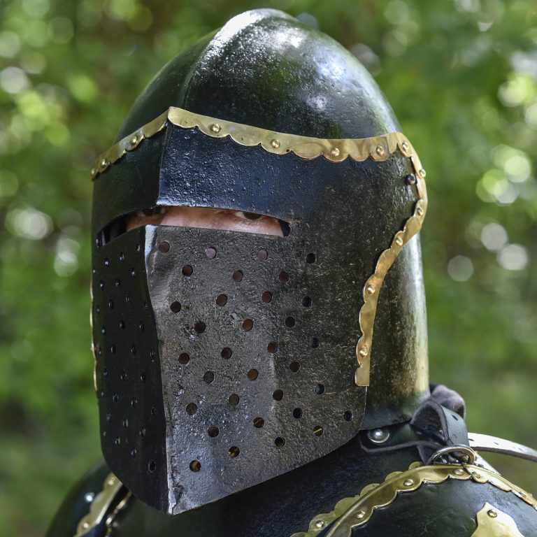 Functional Medieval Black Knight Helmet
