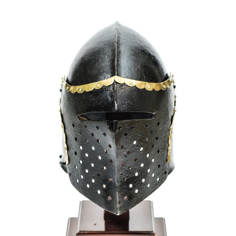 Functional Medieval Black Knight Helmet