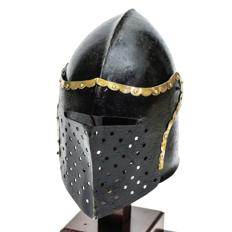 Functional Medieval Black Knight Helmet