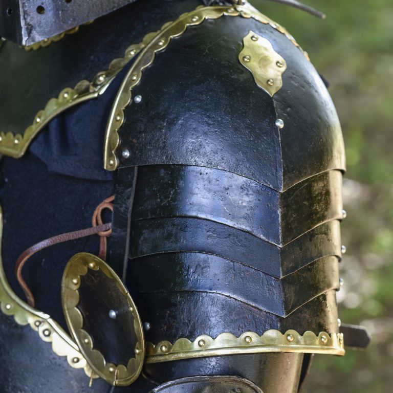 Functional Medieval Pauldrons with Rondel