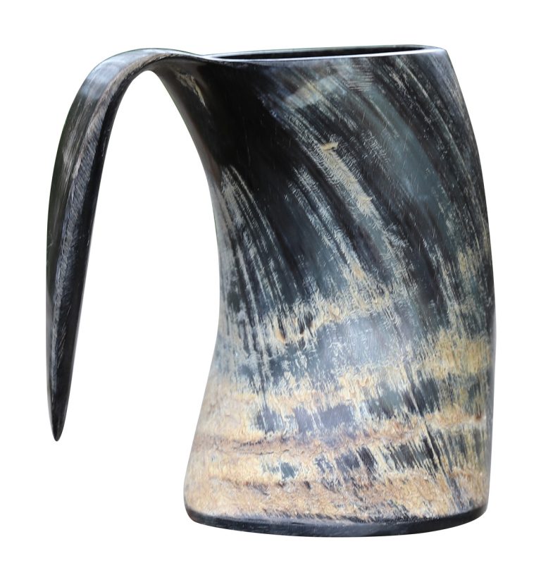 Large Distressed Viking Drinking Horn Tankard