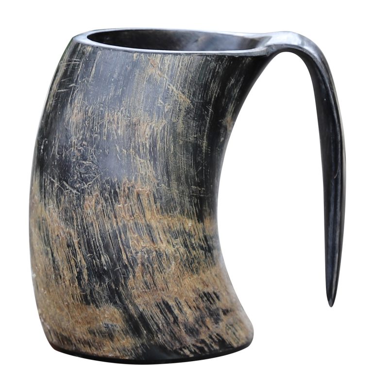 Large Distressed Viking Drinking Horn Tankard