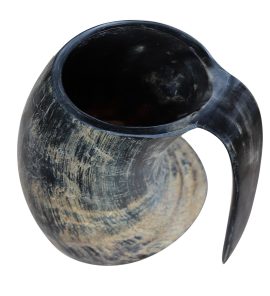 Large Distressed Viking Drinking Horn Tankard