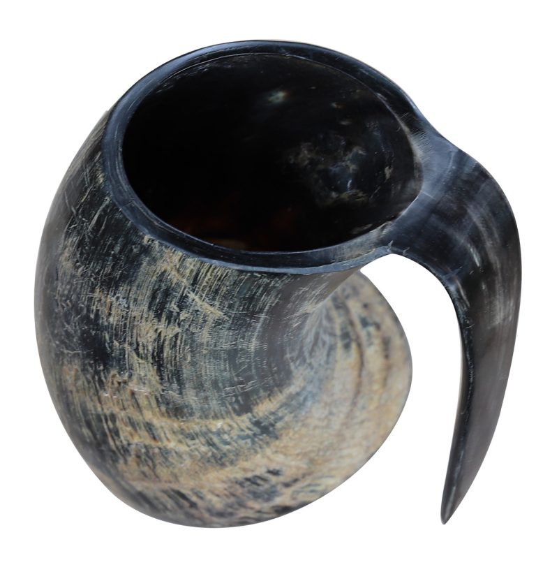 Large Distressed Viking Drinking Horn Tankard