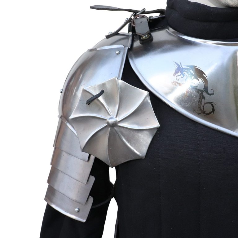 Medieval Armor Pauldron and Rondel Set